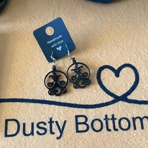 Black Handmade witch Earrings